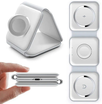 3 In 1 Wireless Folded Charging Pad